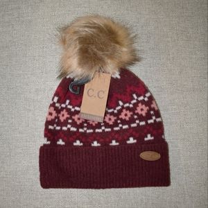 C.C Fur Pom Beanie